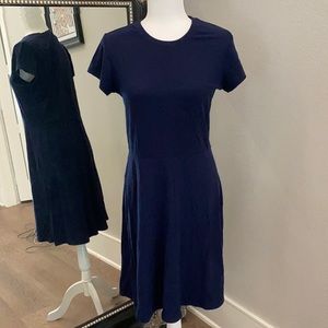 Reformation Navy Ribbed Dress Medium Large